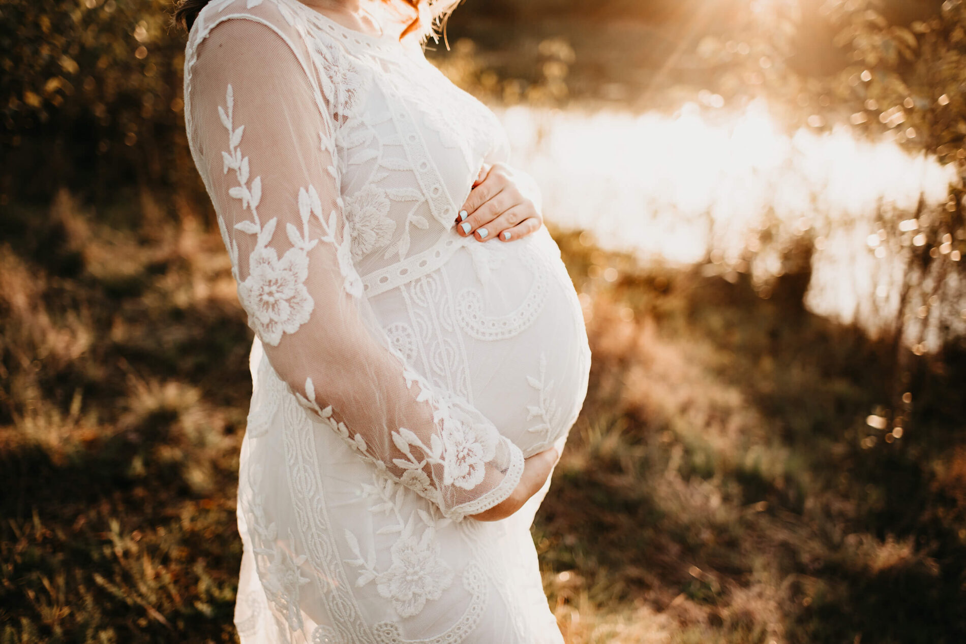 Maternity photo idea with a focus on the belly
