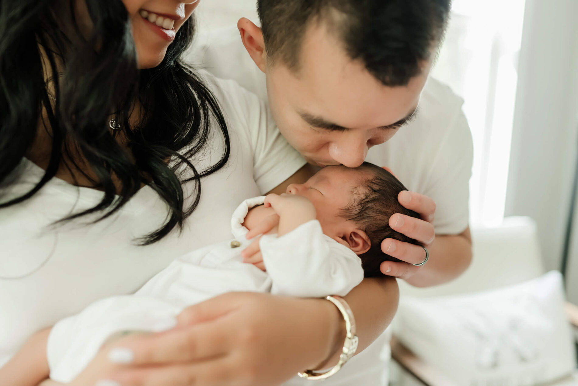 In home newborn photography session