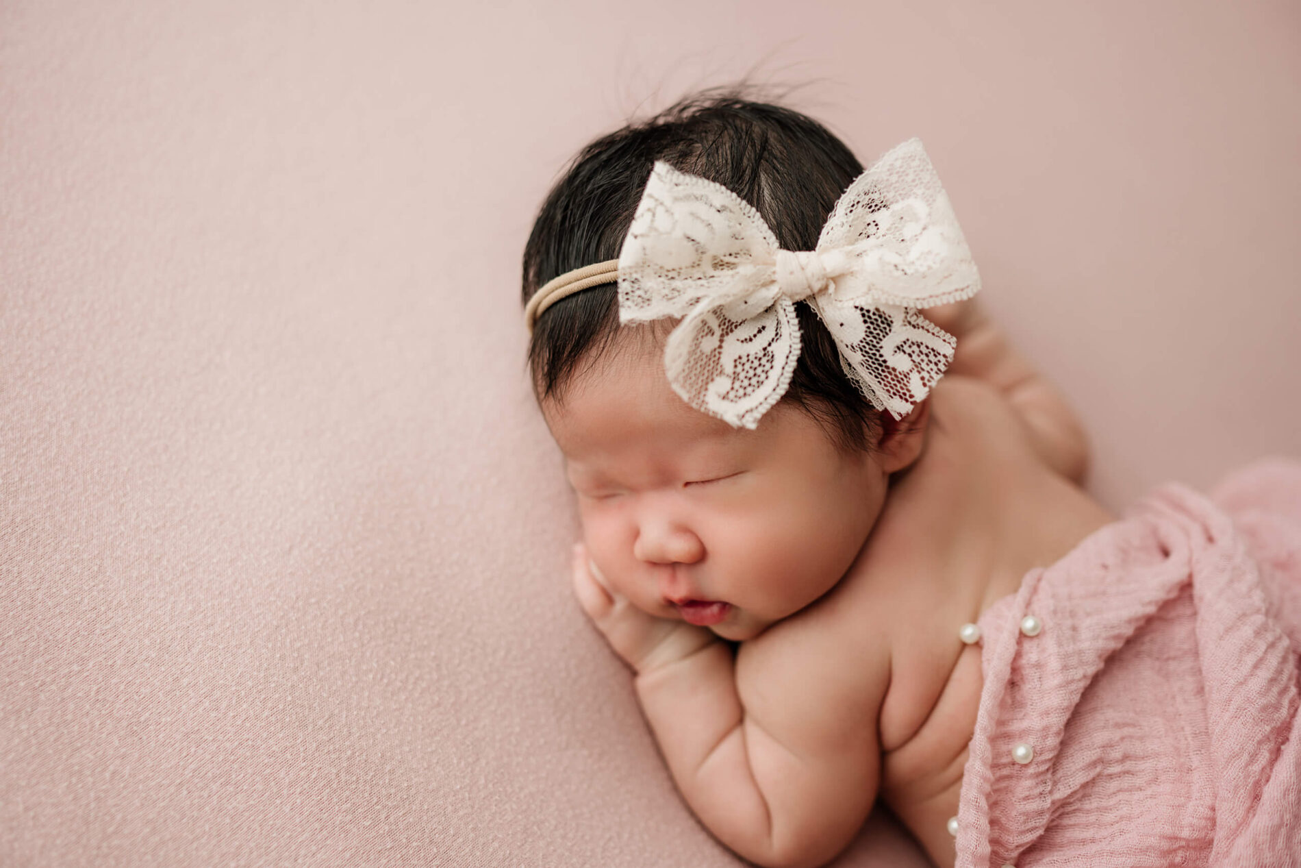 Newborn baby girl photo shoot