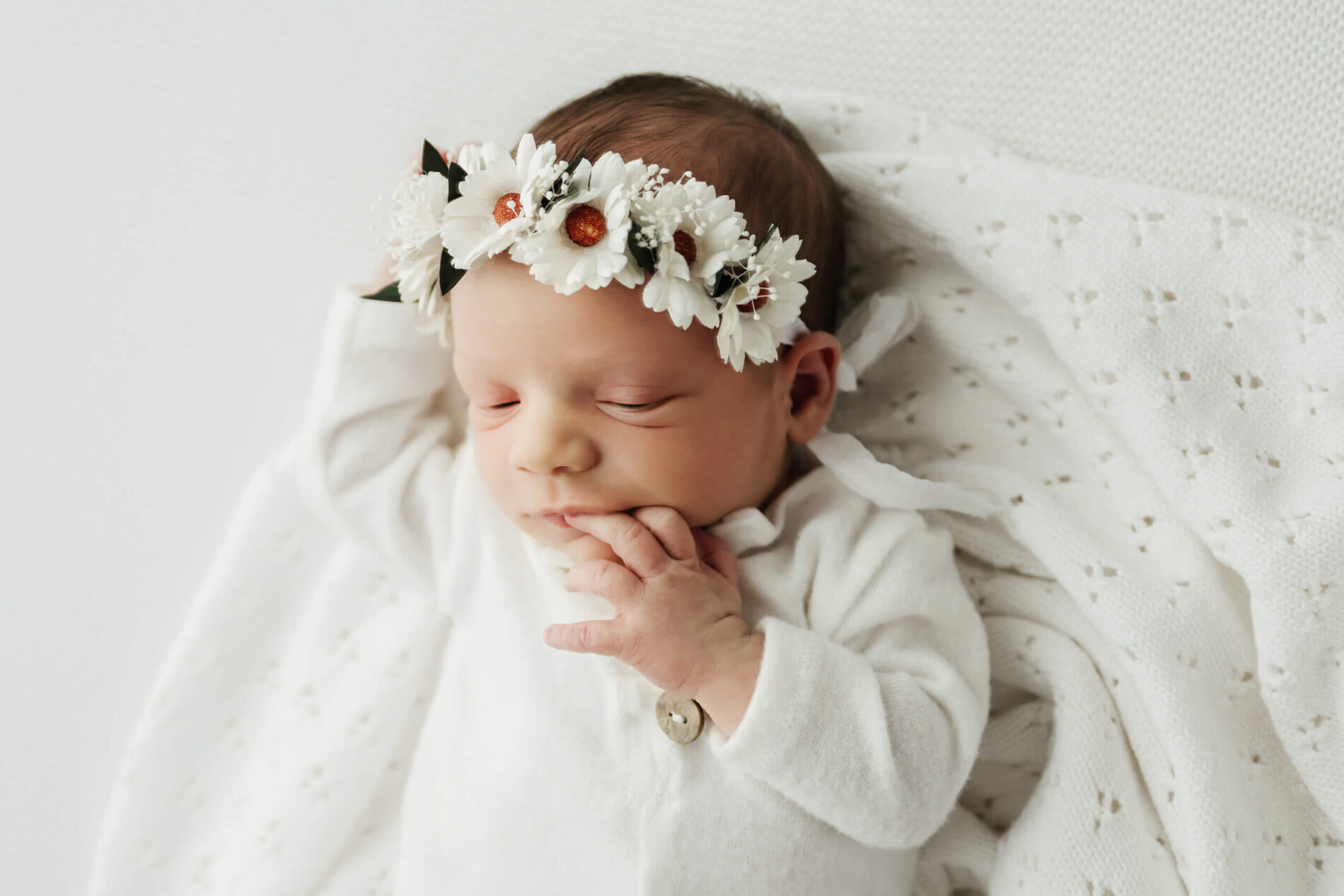 Baby girl during a newborn photo shoot