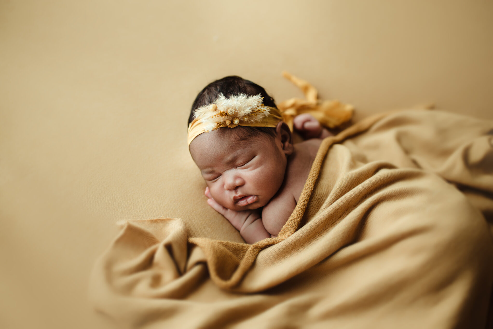 Twin newborn photo in a studio
