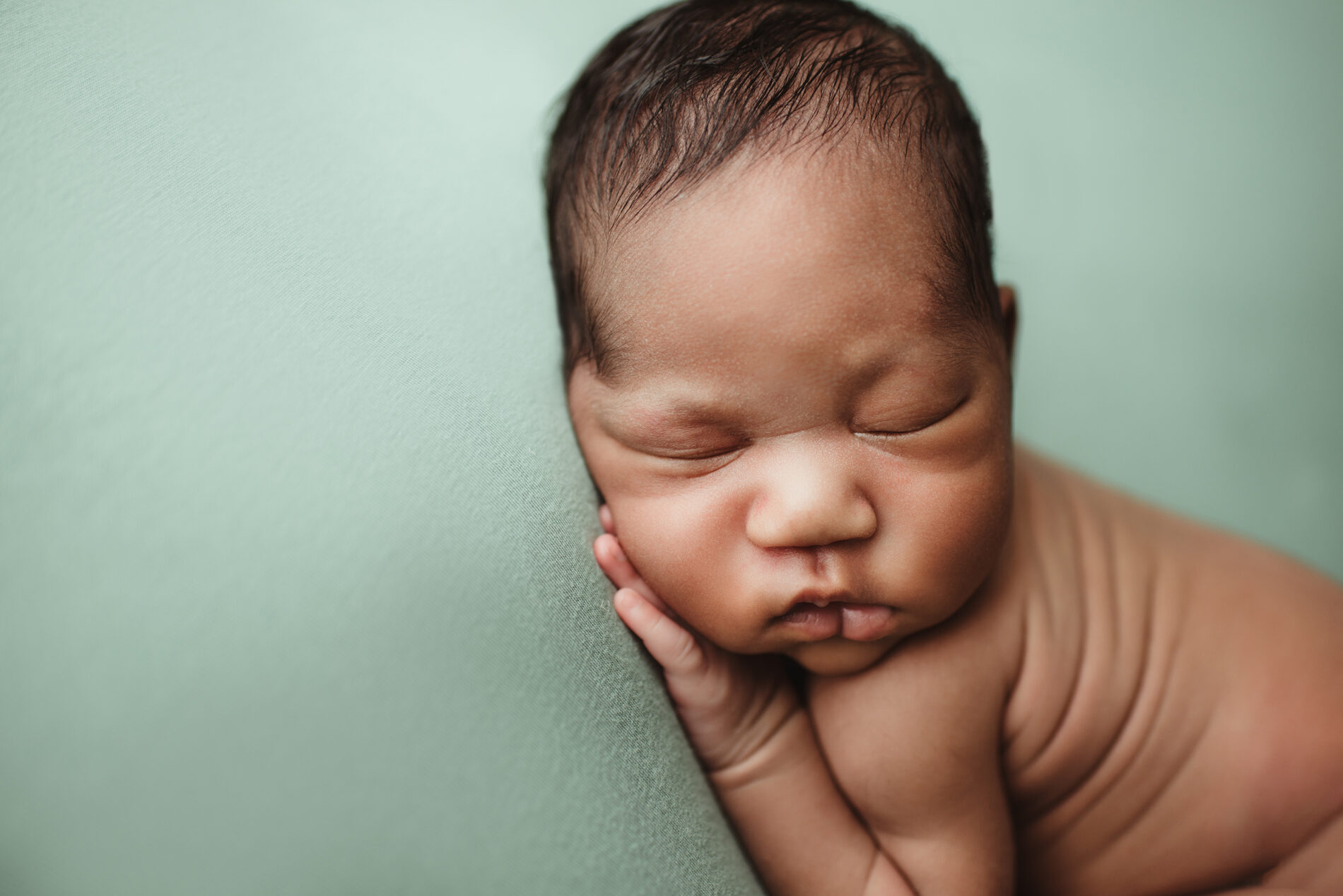 Twin newborn photo in a studio