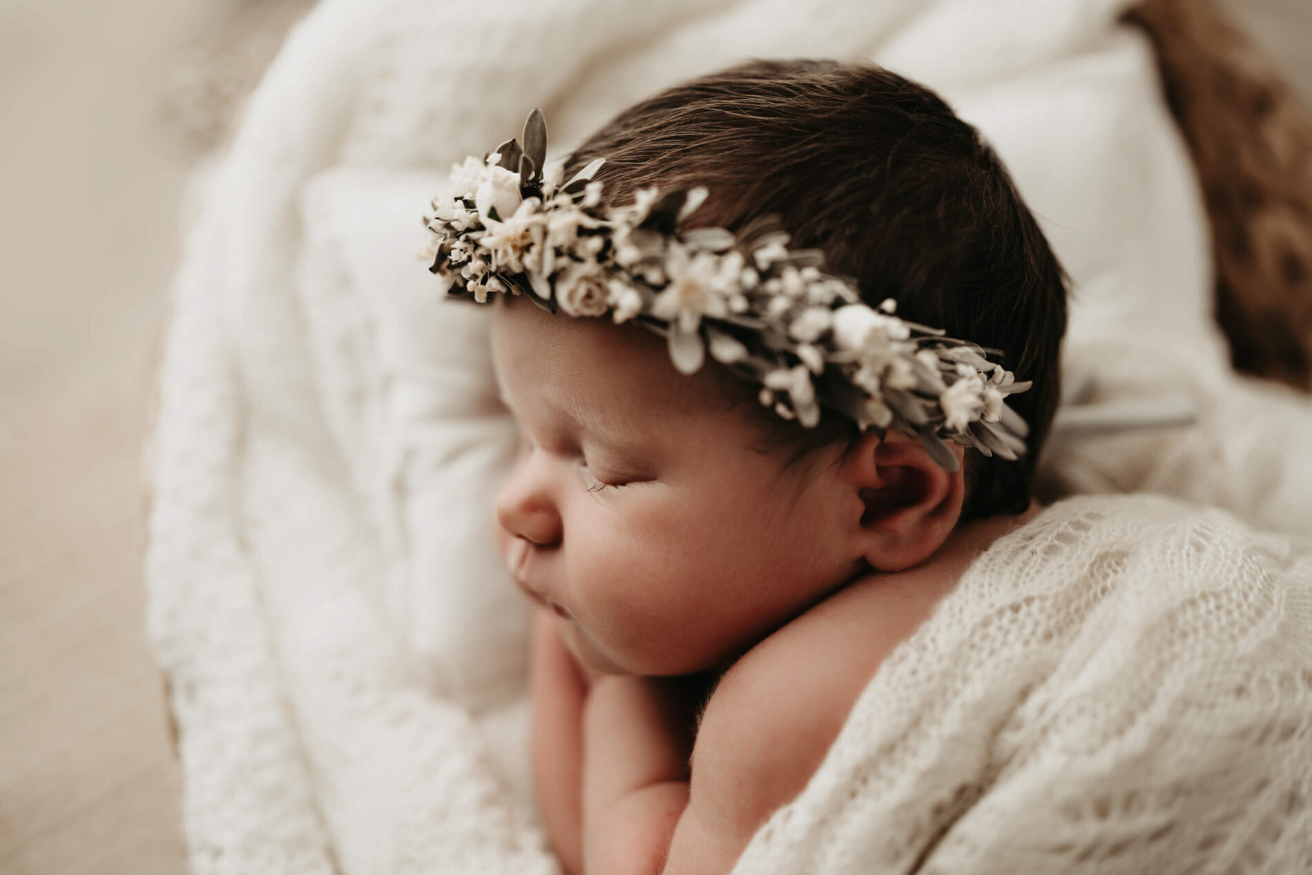 Newborn baby girl photo shoot