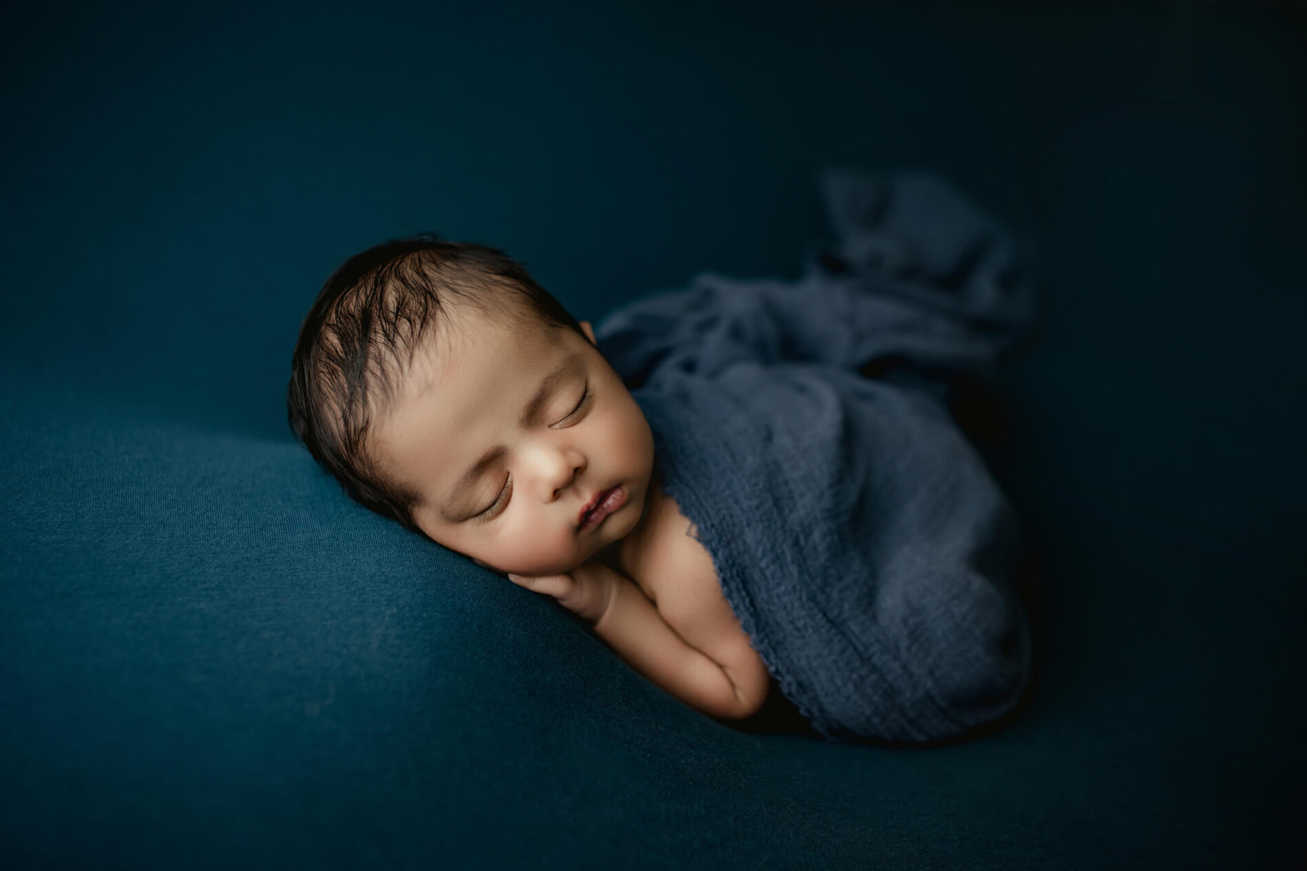 Beautiful newborn portrait of baby boy