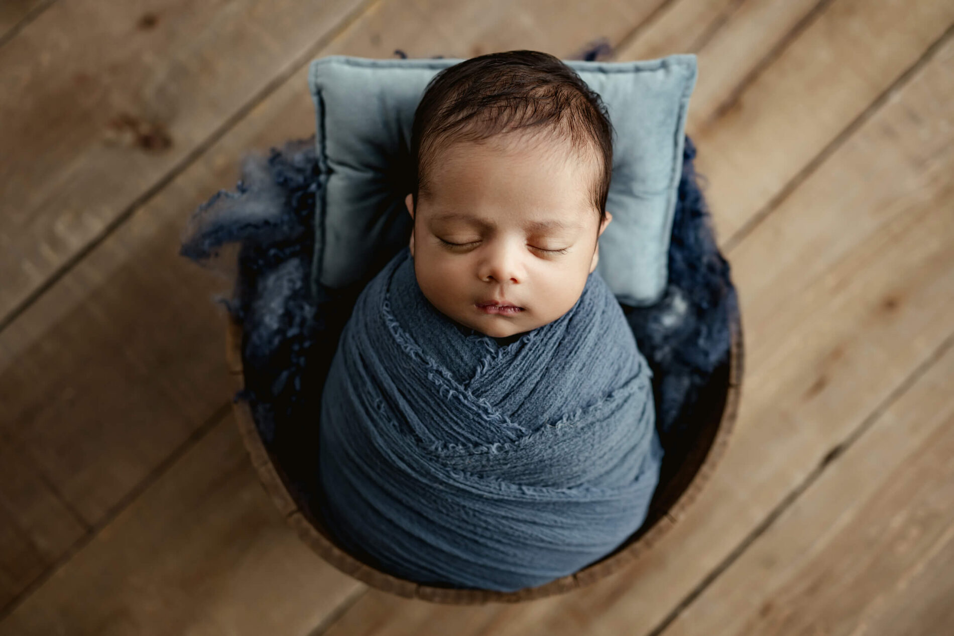 Beautiful newborn portrait of baby boy