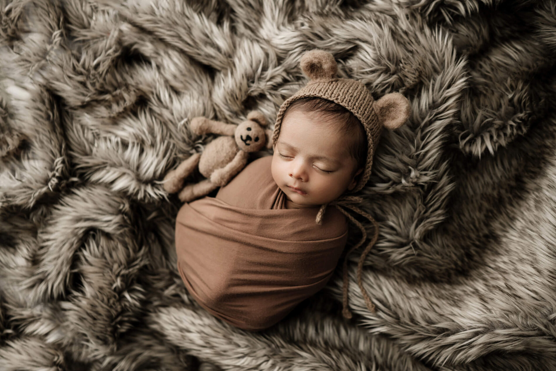 Beautiful newborn portrait of baby boy