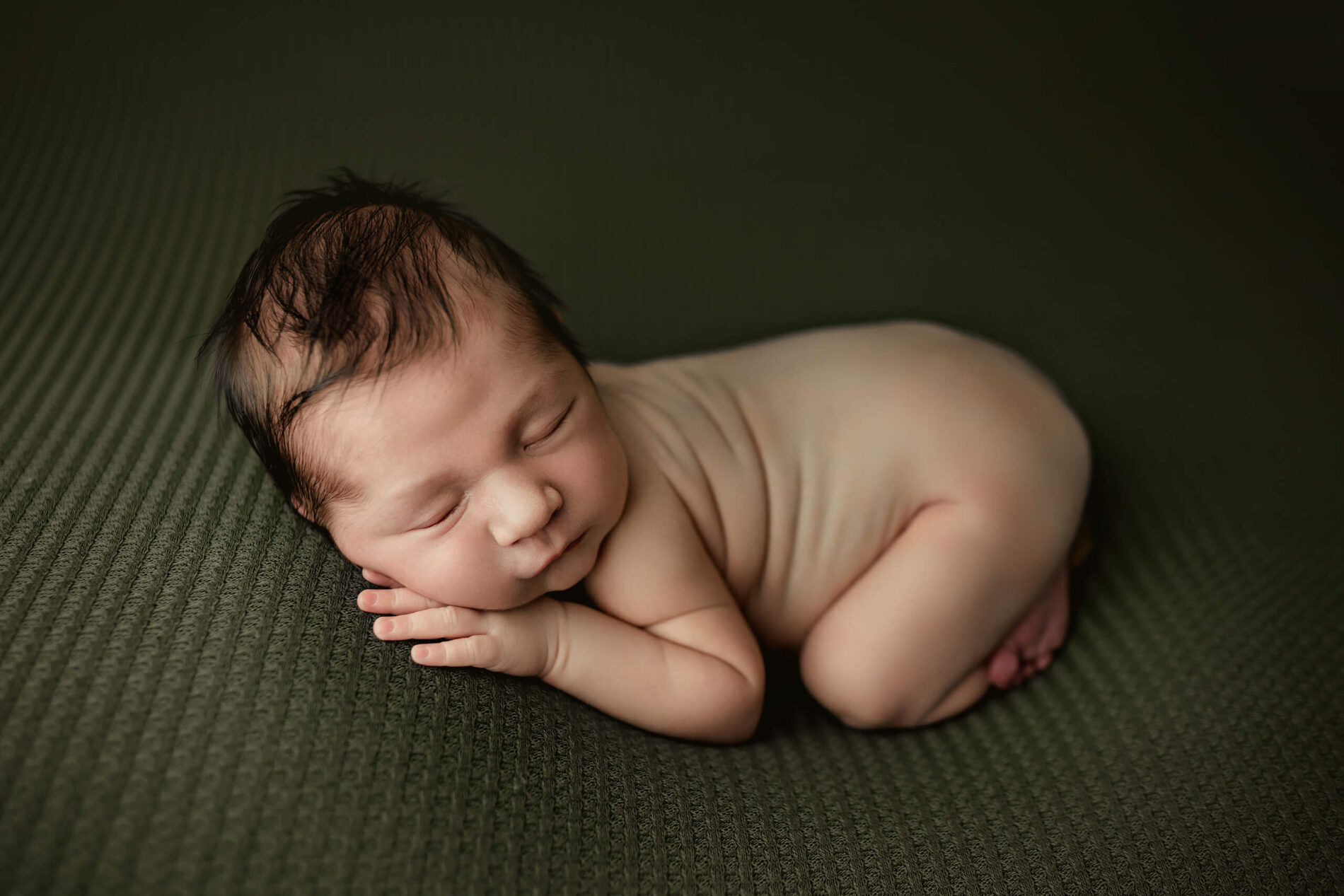 Newborn photography posing ideas, sleeping baby boy