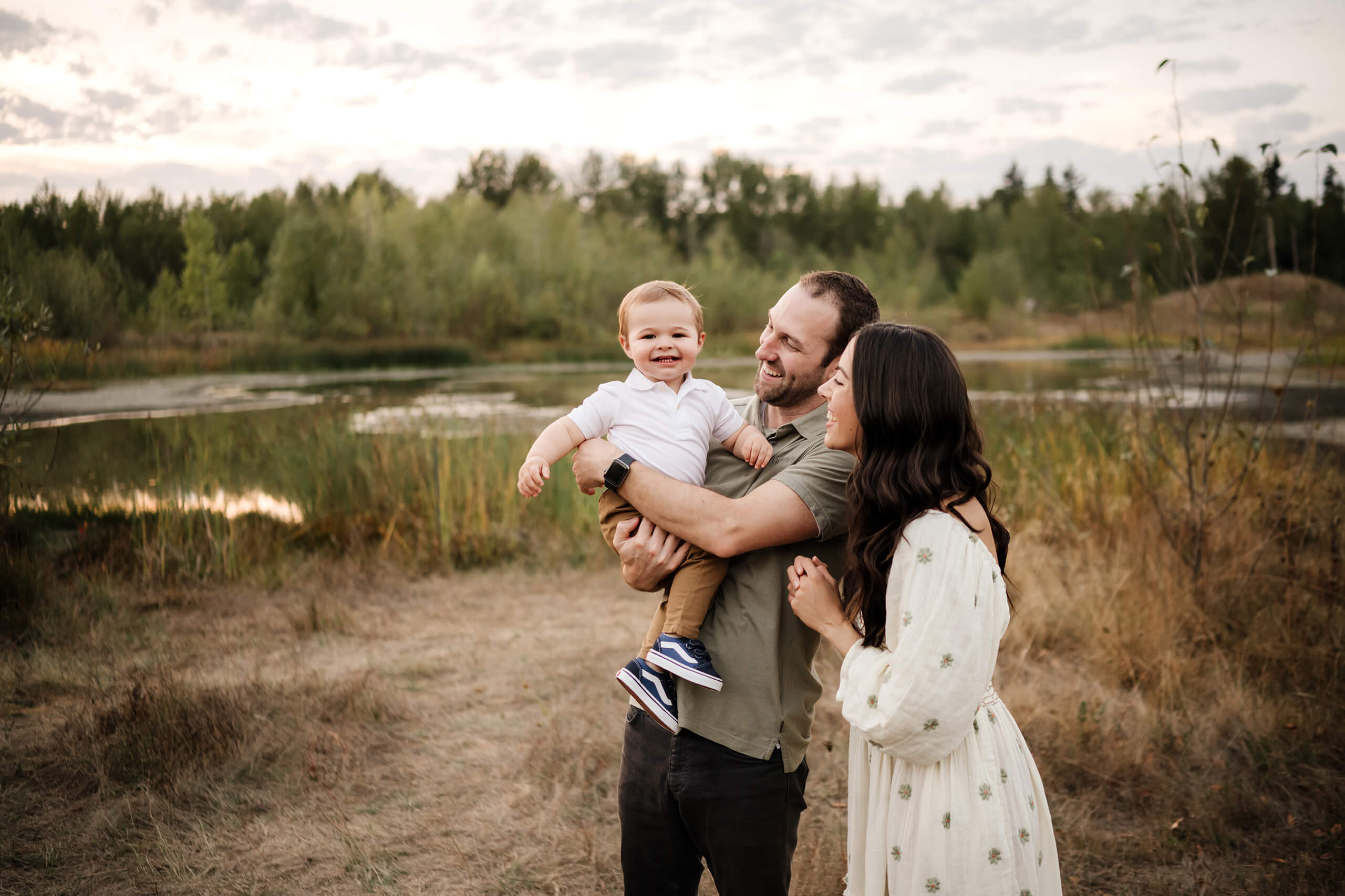 Bellevue family photography, young family during a photo session