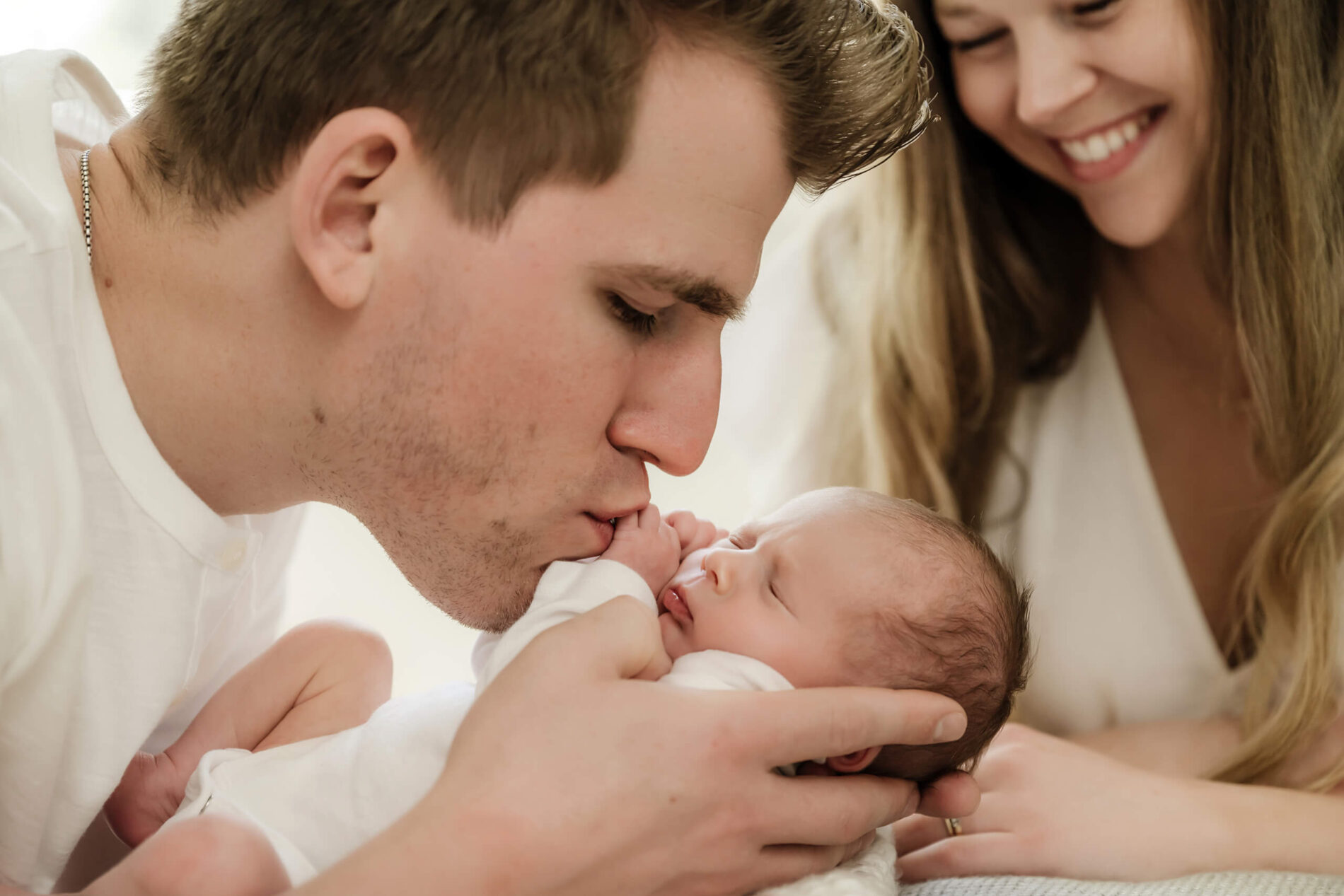 Unique family photography with newborn in New York
