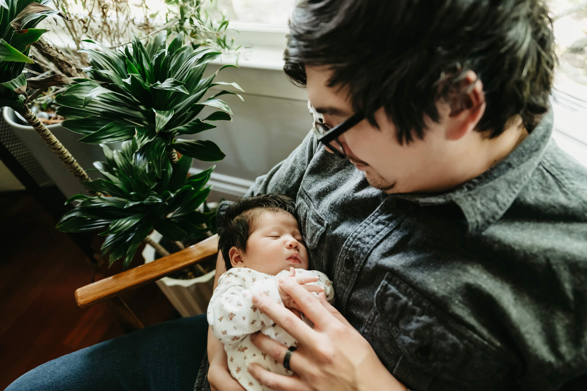 Family newborn photography session