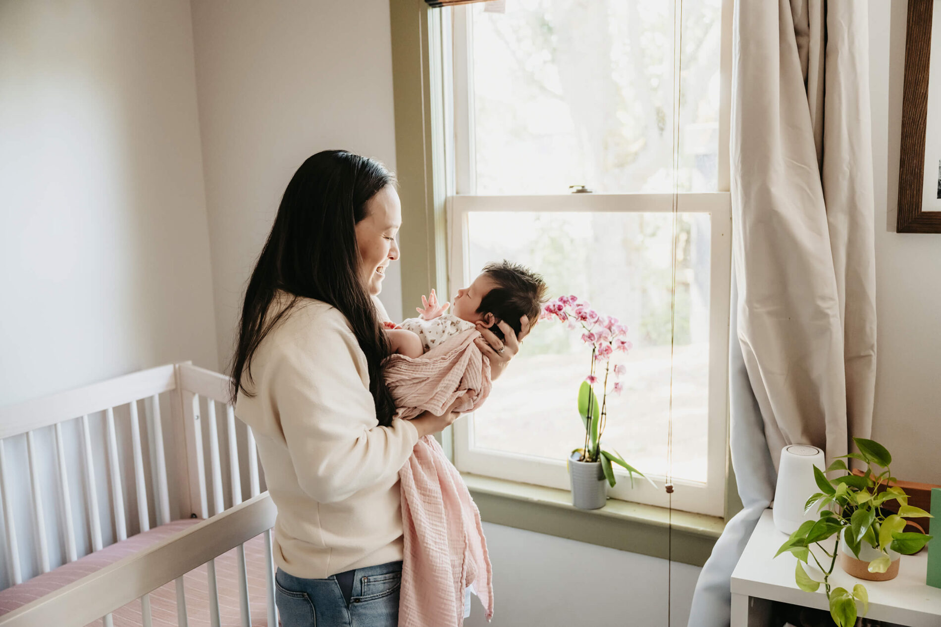 Professional newborn photoshoot at home