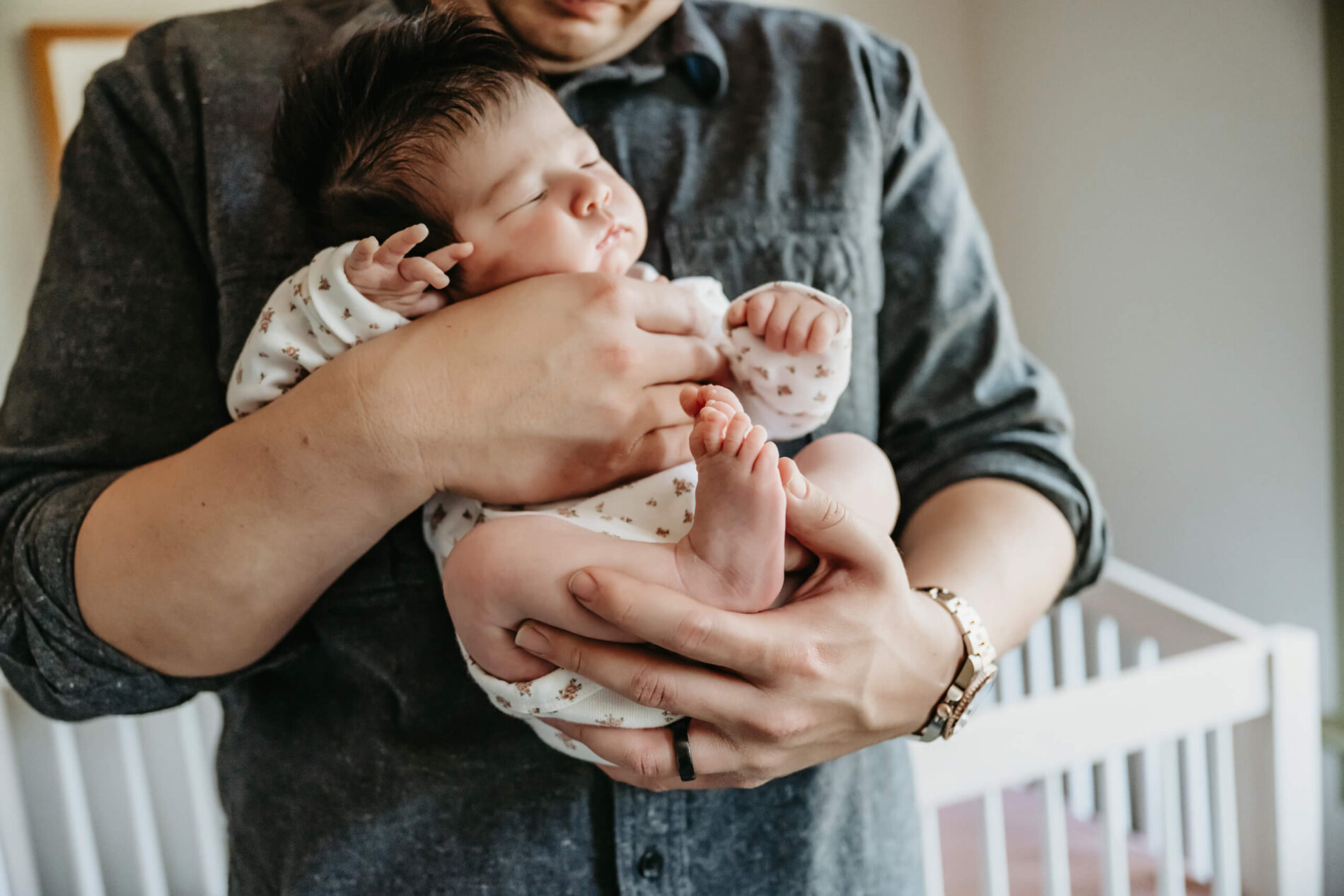 In home newborn photoshoot in NYC