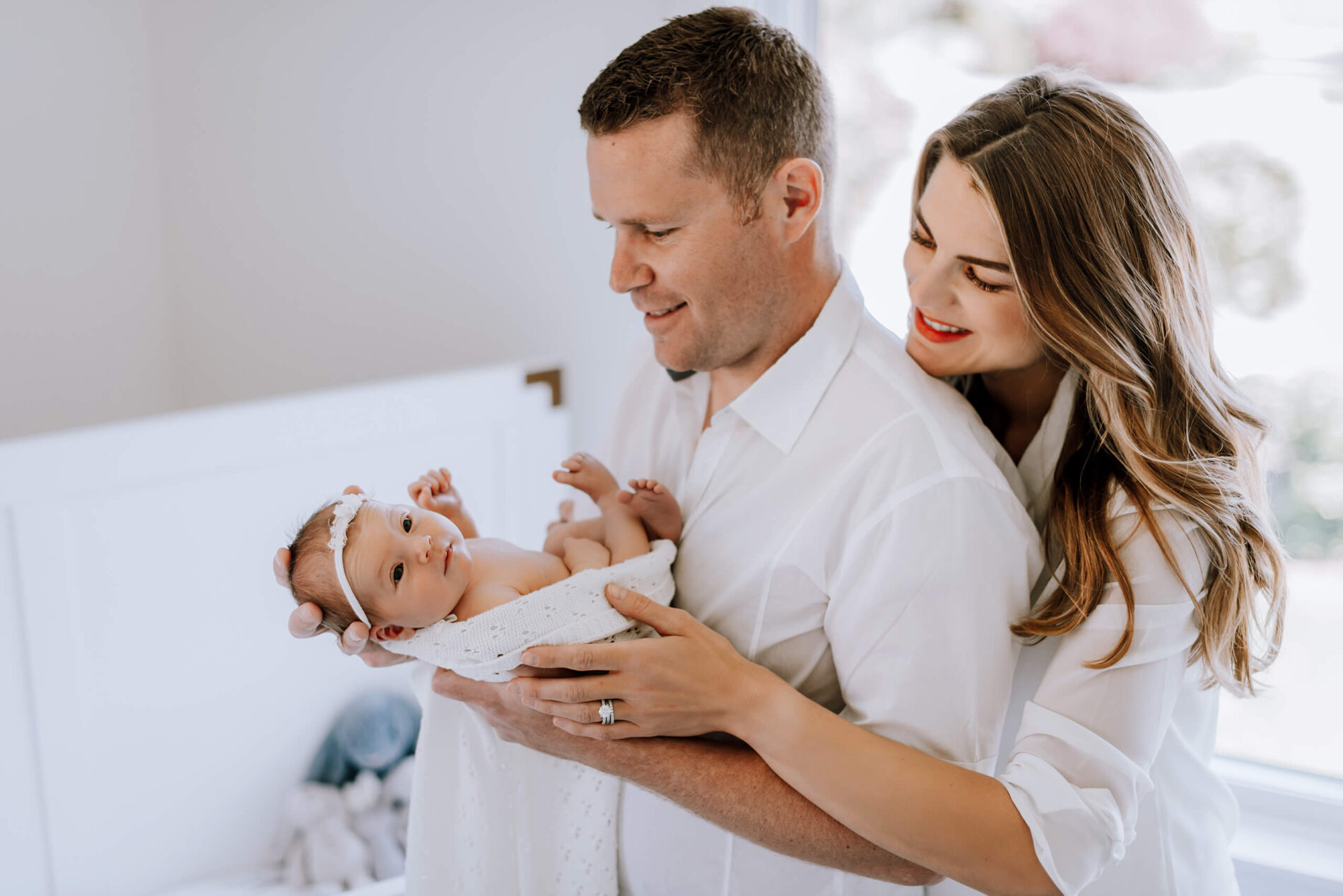 In-home newborn family photography near Seattle