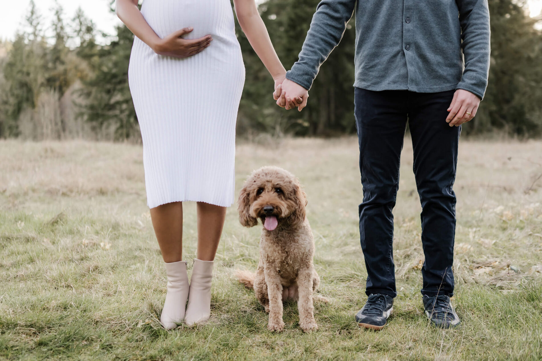 Maternity photoshoot in winter near Bellevue WA