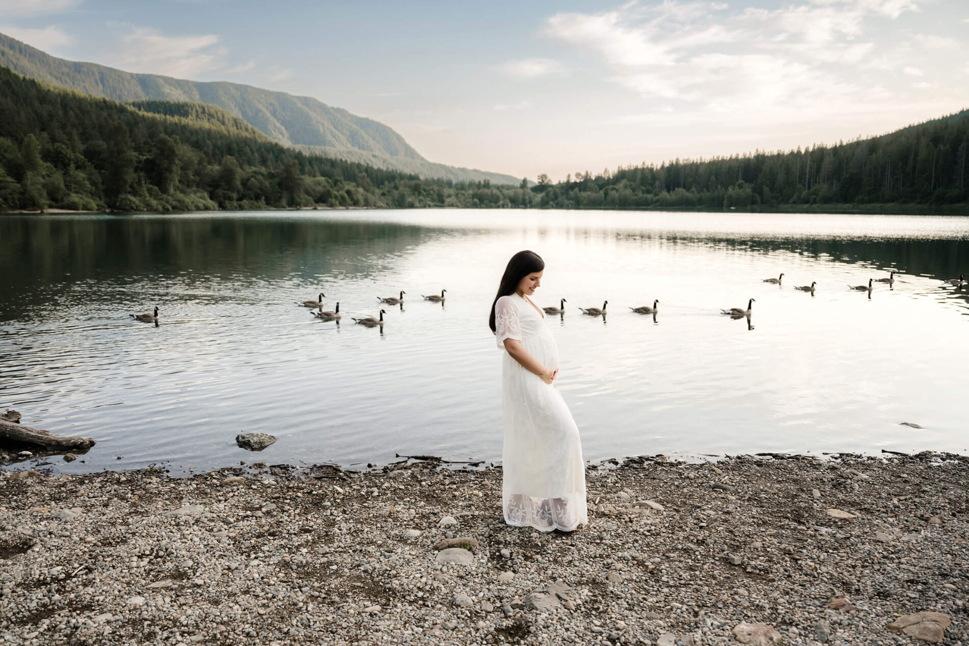 Creative maternity photography near Bellevue WA