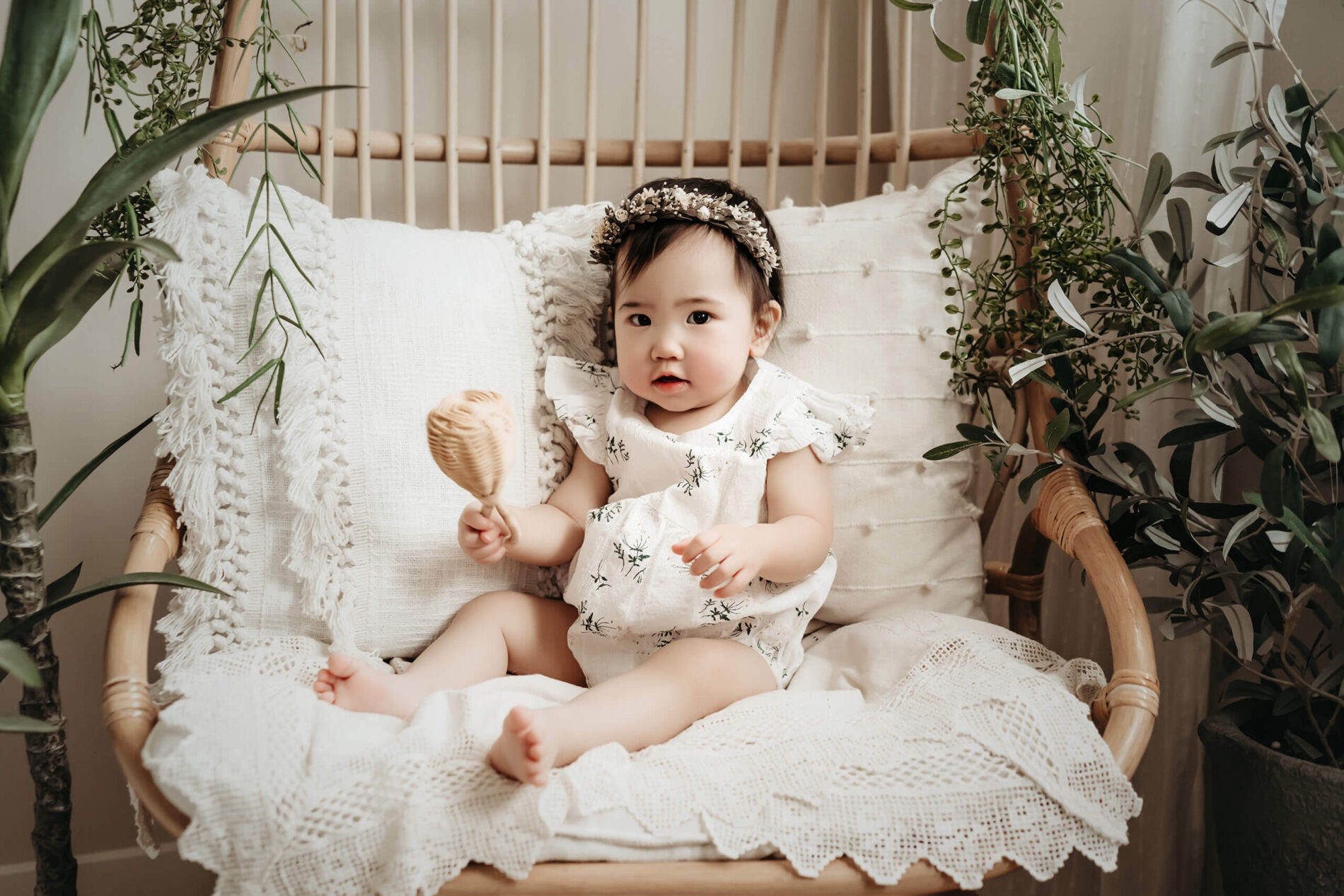 Boho 1st birthday photoshoot idea in Bellevue WA