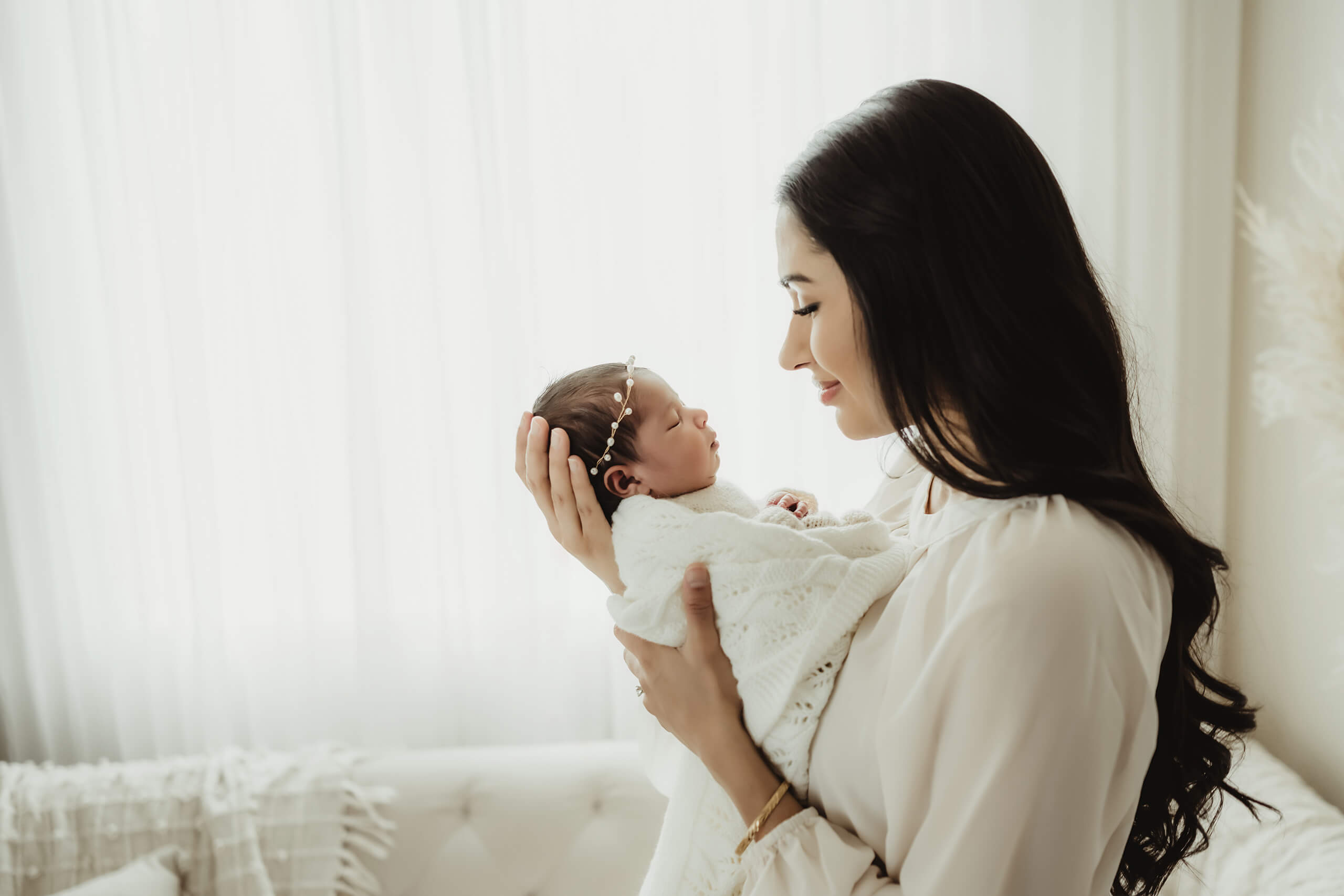 Newborn photoshoot in a studio near Bothell WA