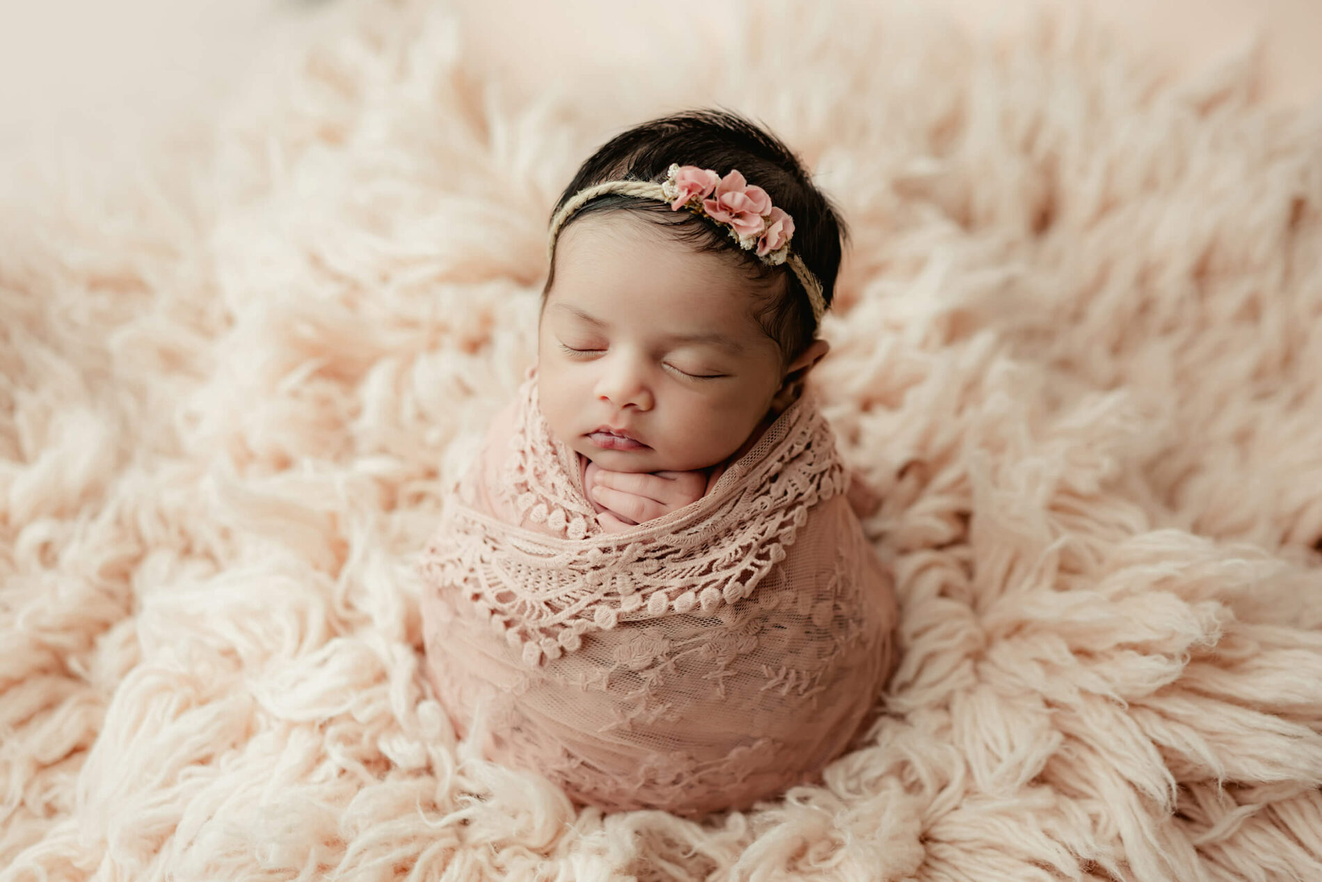 Photoshoot inside a newborn photography studio near Bothell WA