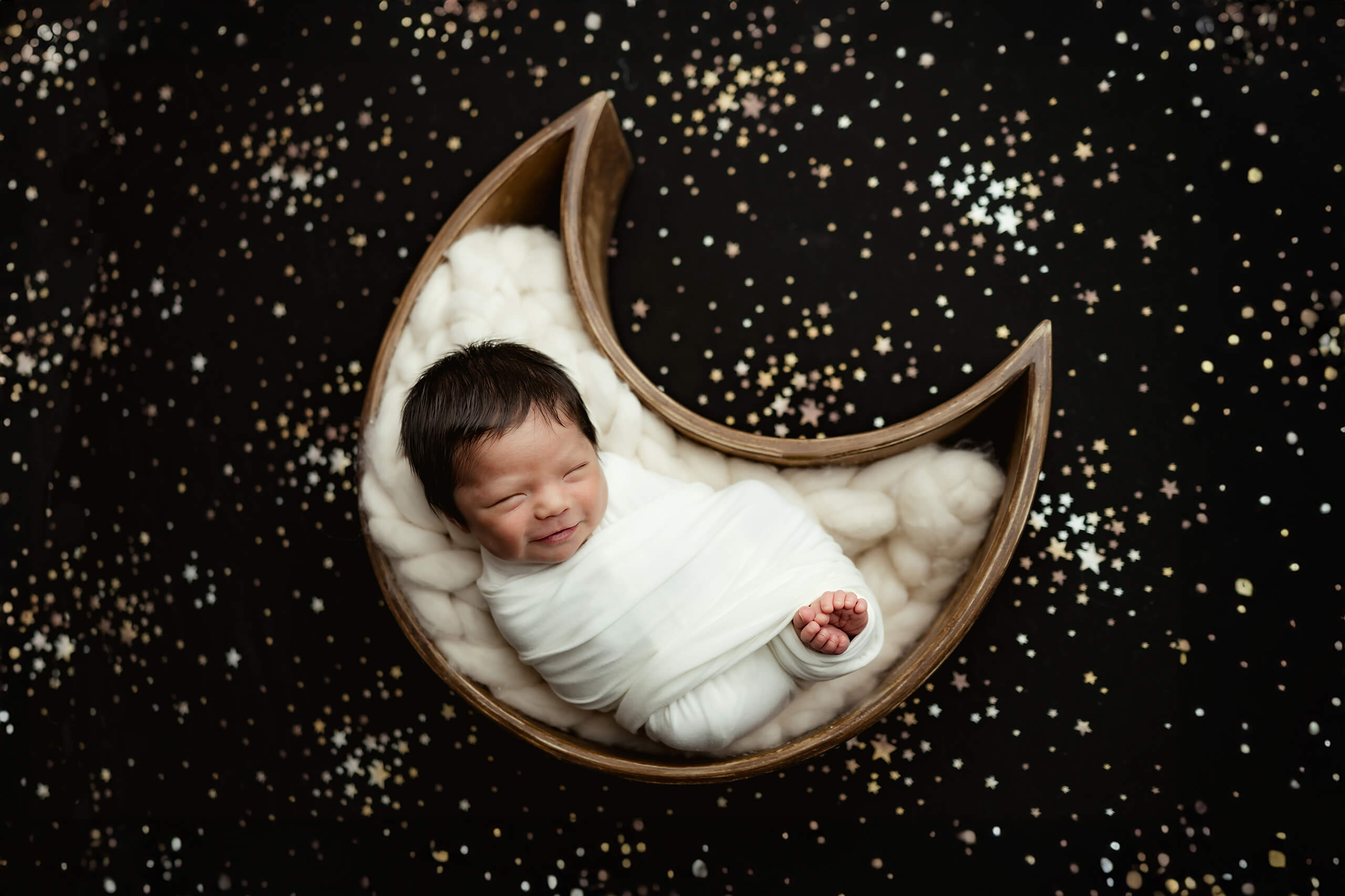 Props used in studio newborn photoshoot in Sammamish WA