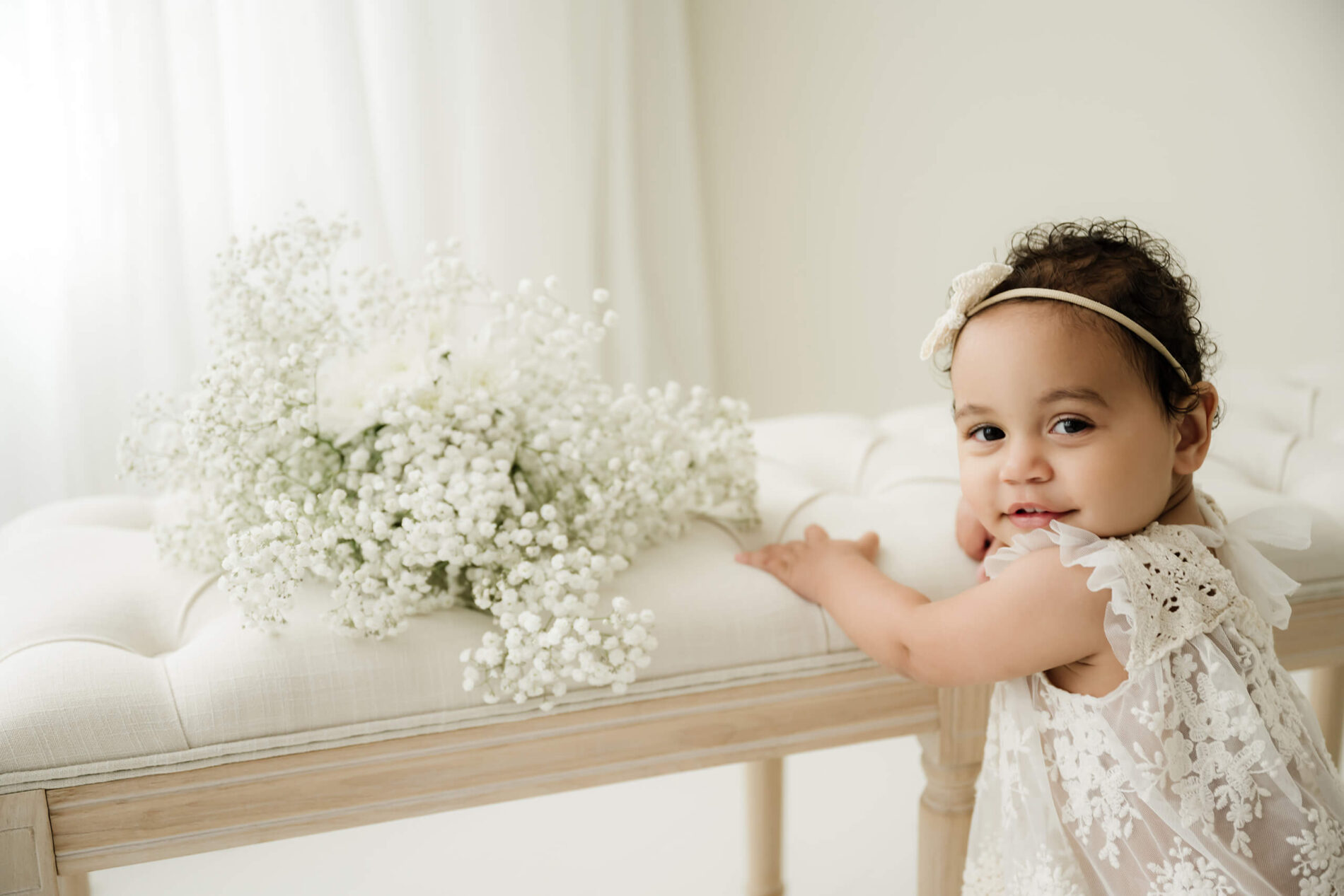 Seattle studio first birthday milestone photography