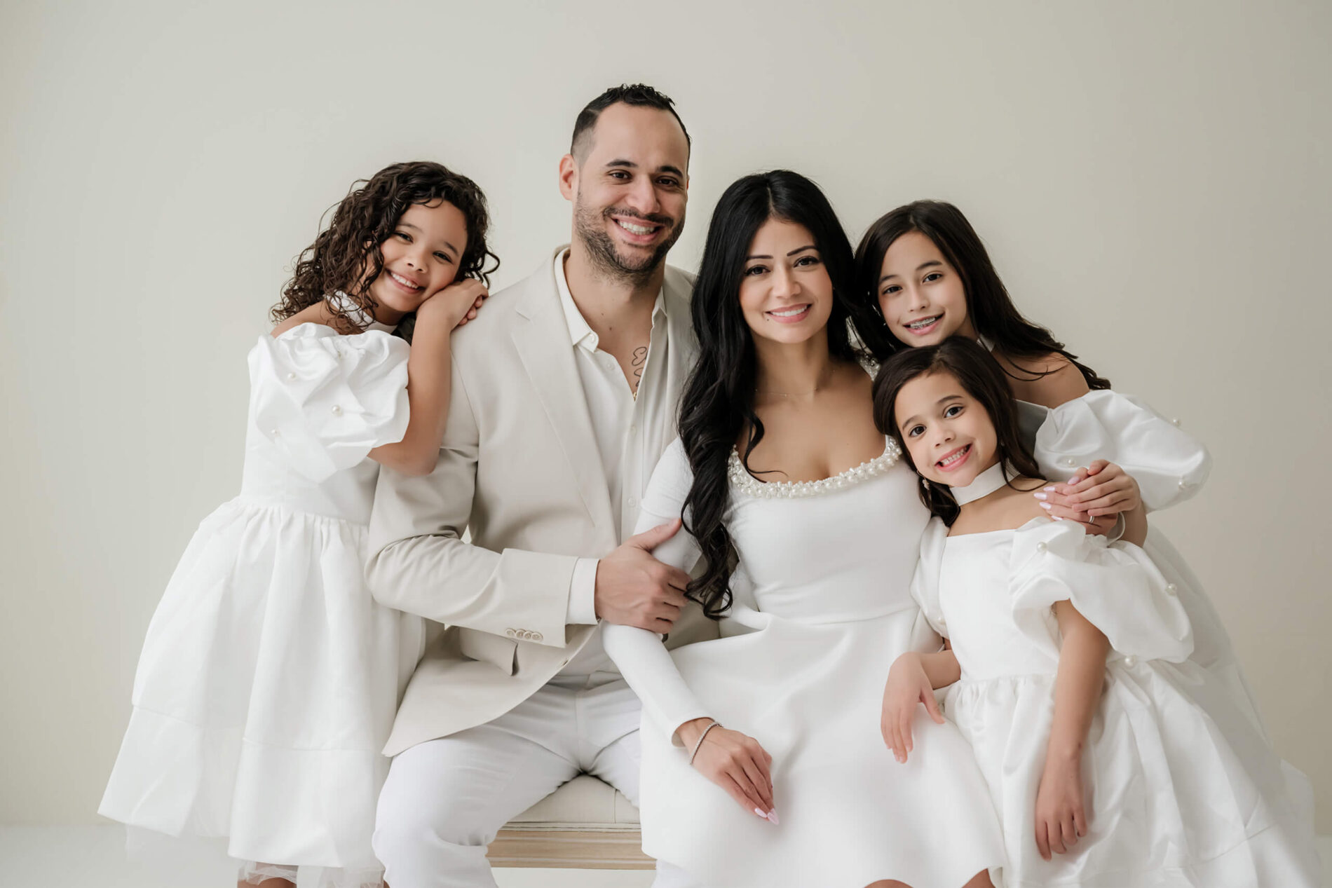 Seattle studio family portrait of a family of five