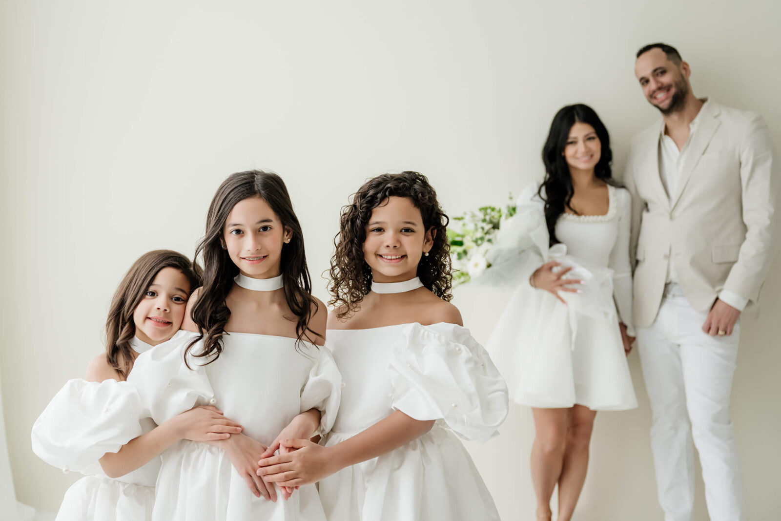 Family portraits in photography studio in Kirkland WA