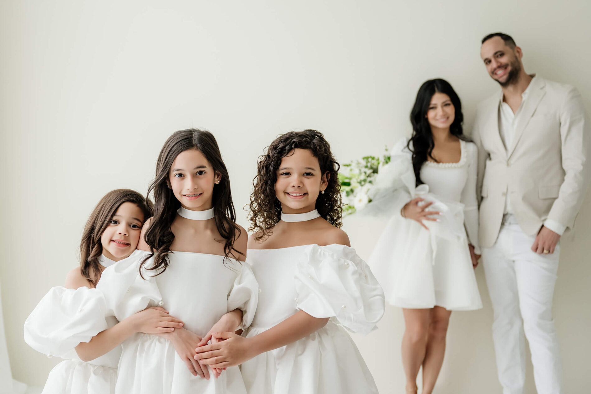 Family portraits in photography studio in Kirkland WA