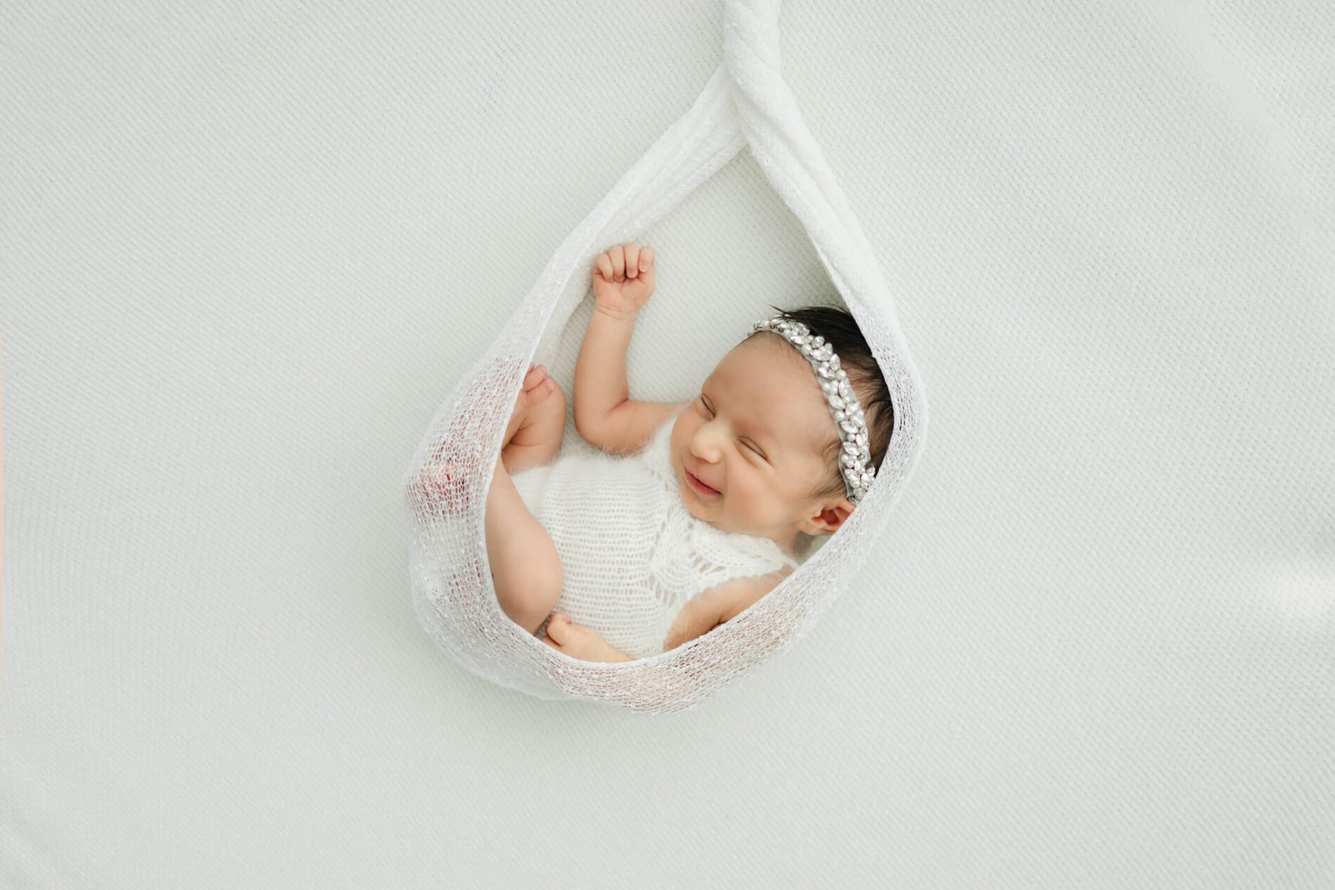 Newborn posing option at downtown Kirkland newborn studio