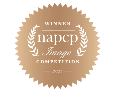 2025 NAPCP Image Competition Winner Badge for Newborn Photography
